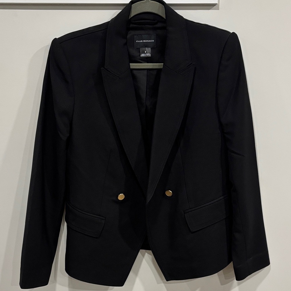 Club Monaco Black Jacket with Gold Buttons